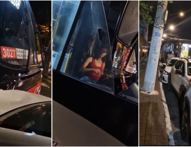 Mulher embriagada é presa por tentar roubar micro-ônibus e bater em quatro táxis na Zona Leste de SP.