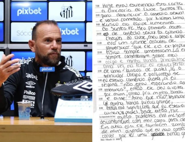 MP-SP pede intimação de ex-técnico do Santos FC que acionou jogadora por calúnia após denúncia de assédio