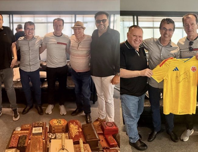 Sidney Oliveira recebe Raul Gil em almoço especial na sede da Ultrafarma, em Santa Isabel/SP