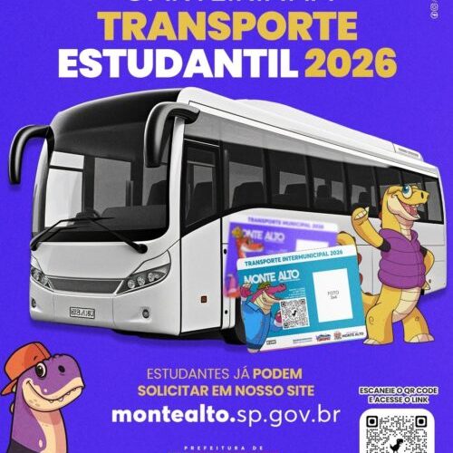 Estudantes já podem pedir a sua Carteirinha de Transporte para o ano escolar de 2026.
