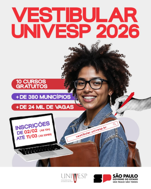 Univesp oferece mais de 24 mil vagas e lança curso de Inteligência Artificial em seu Vestibular 2026