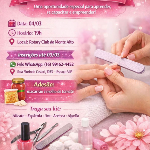 Curso de Manicure promovido pela Casa da Amizade