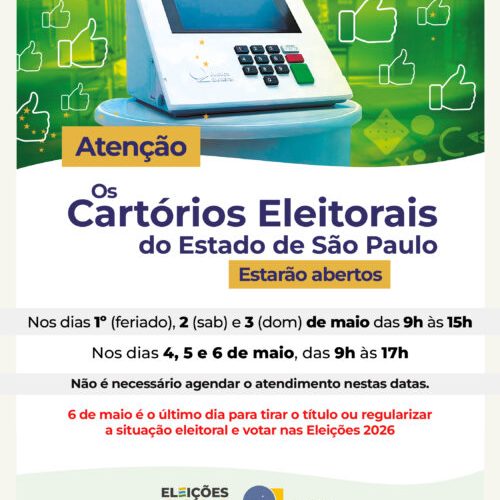 Horário estendido no Cartório Eleitoral de Monte Alto para facilitar a regularização de títulos eleitorais