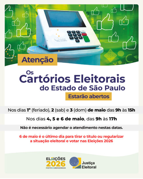 Horário estendido no Cartório Eleitoral de Monte Alto para facilitar a regularização de títulos eleitorais