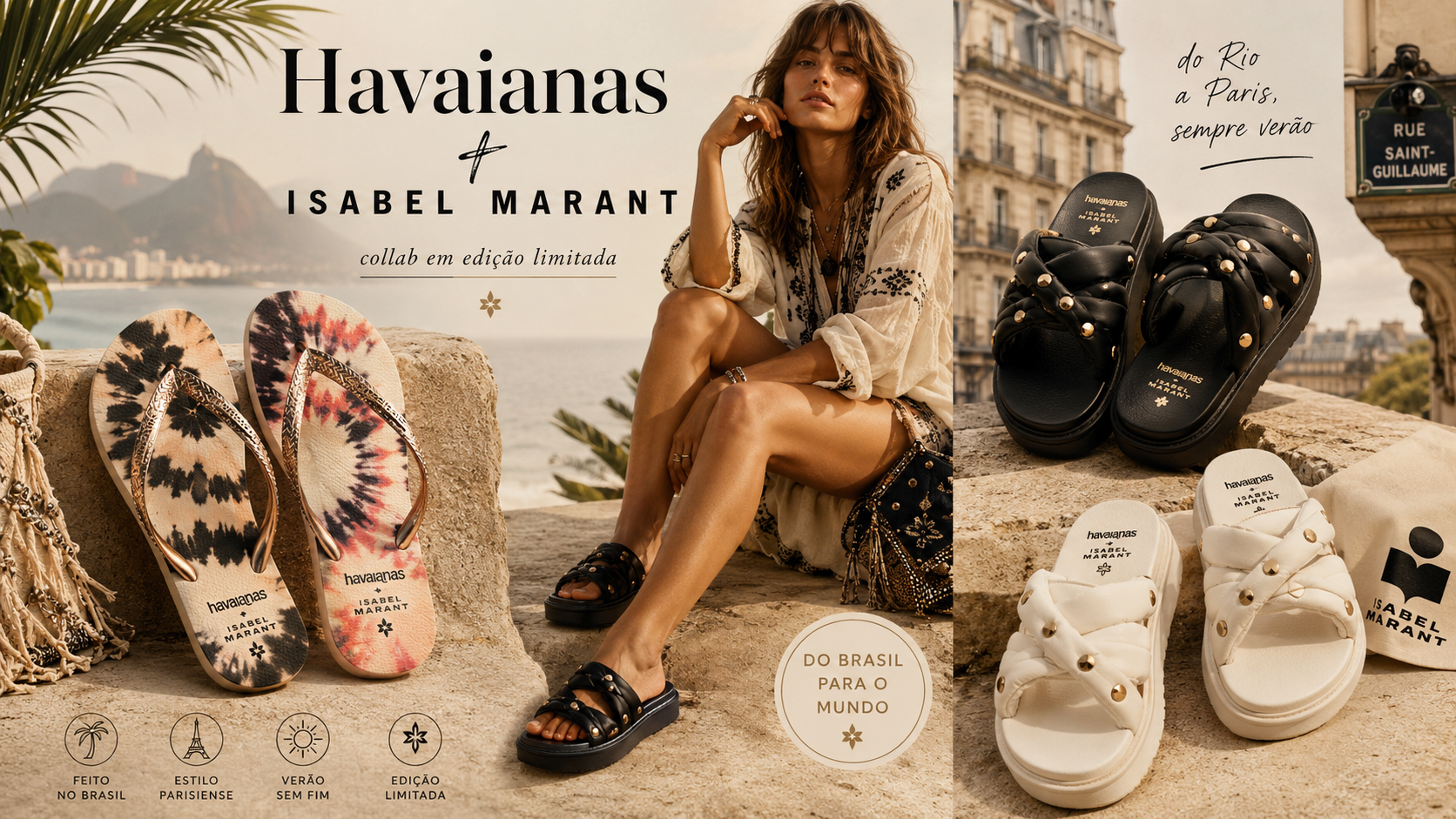 Elisabete Bohemio Baccelli analisa collab entre Havaianas e Isabel Marant, que leva o chinelo brasileiro ao universo do luxo