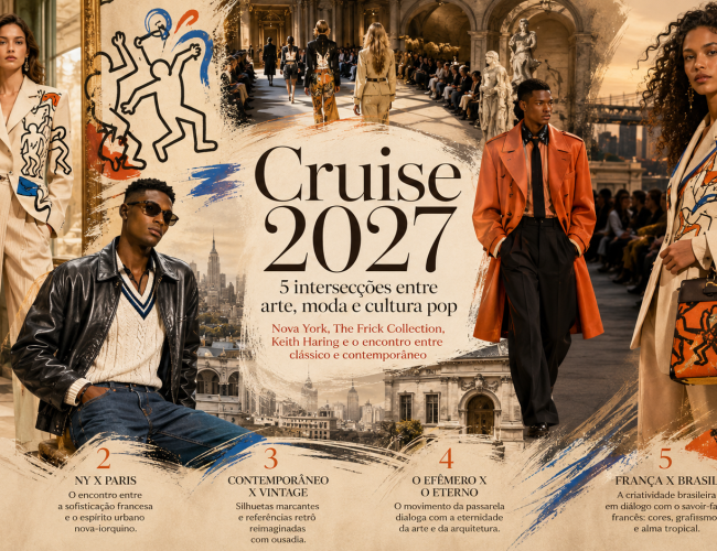 Elisabete Bohemio Baccelli analisa como a Louis Vuitton une arte pop, luxo francês e energia nova-iorquina na Cruise 2027