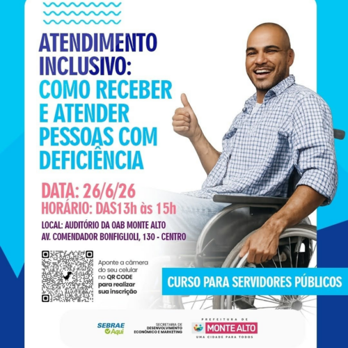 Curso de atendimento inclusivo para servidores públicos é oferecido pela Prefeitura em parceria com o Sebrae