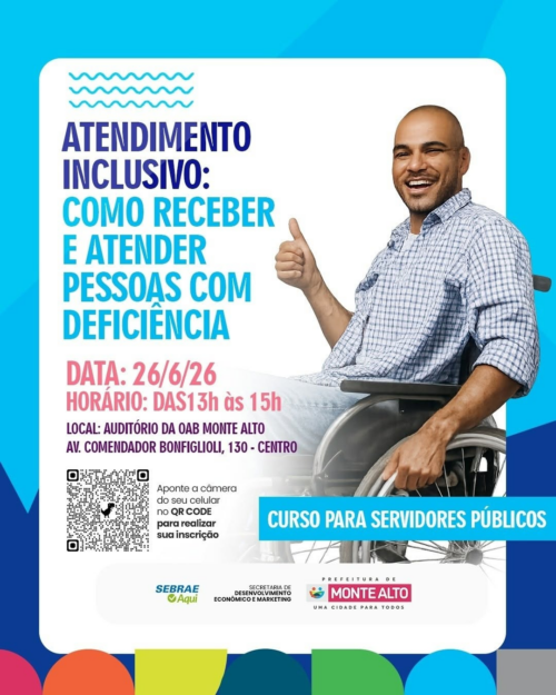 Curso de atendimento inclusivo para servidores públicos é oferecido pela Prefeitura em parceria com o Sebrae