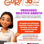 Monte Alto recebe seleção para Educador Musical no Projeto Guri