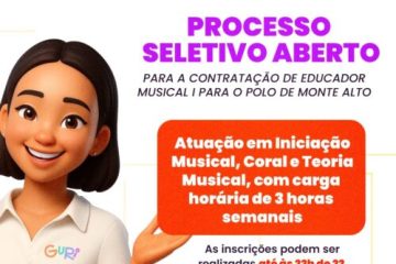 Monte Alto recebe seleção para Educador Musical no Projeto Guri