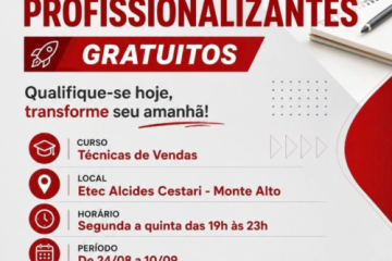 Etec Alcides Cestari disponibiliza curso gratuito de Estratégias em Vendas