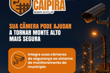 Câmeras particulares podem integrar sistema de monitoramento ‘Muralha Caipira’